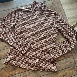 NWOT Anthropologie Maeve Geometric Abstract Print Long Sleeve Top S